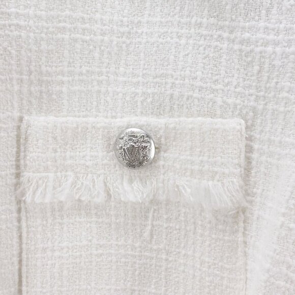 Veronica Beard Cream Blazer with Silver Buttons - Picture 16 of 16